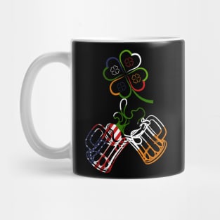 St Patricks Day Irish American Flag Mug